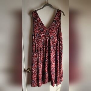 Torrid Size 2 Red and Black Midi Dress